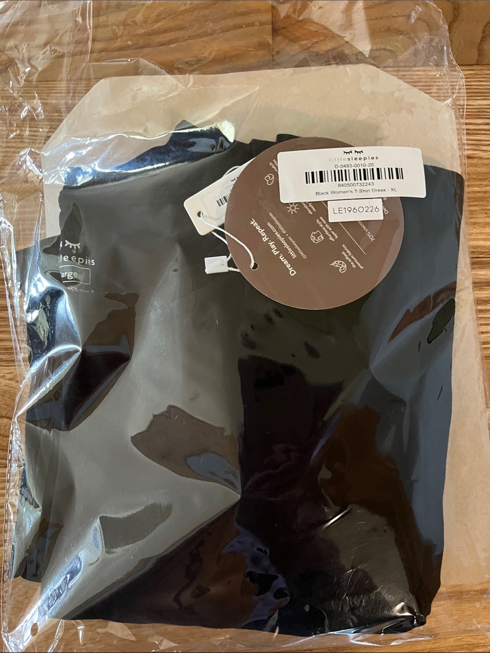Little Sleepies Black Midi dress XL
